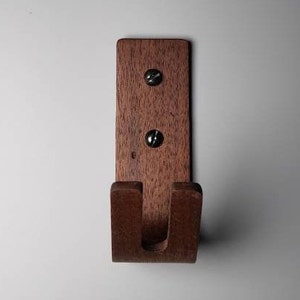 Key Hooks Storage Hooks Dog leash storage Multipurpose Entryway Key Mount Walnut Hardwood image 5