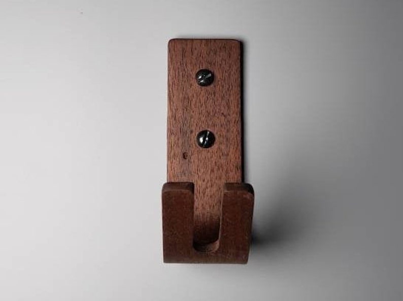 Key Hooks Storage Hooks Dog leash storage Multipurpose Entryway Key Mount Walnut Hardwood image 5