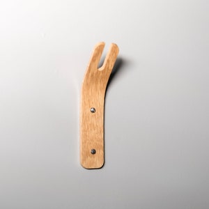 Minimalist Key Wall Hook Storage Multipurpose Oak image 2