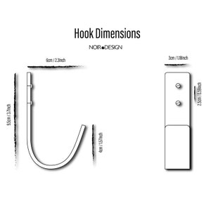 Coat J Coat Hooks Hardwood Wall Hooks Available in Walnut Oak and Ash image 2