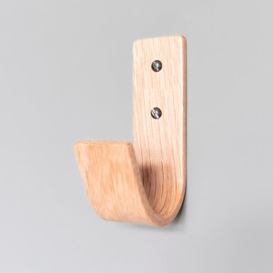 Coat J Coat Hooks Hardwood Wall Hooks Available in Walnut Oak and Ash image 7