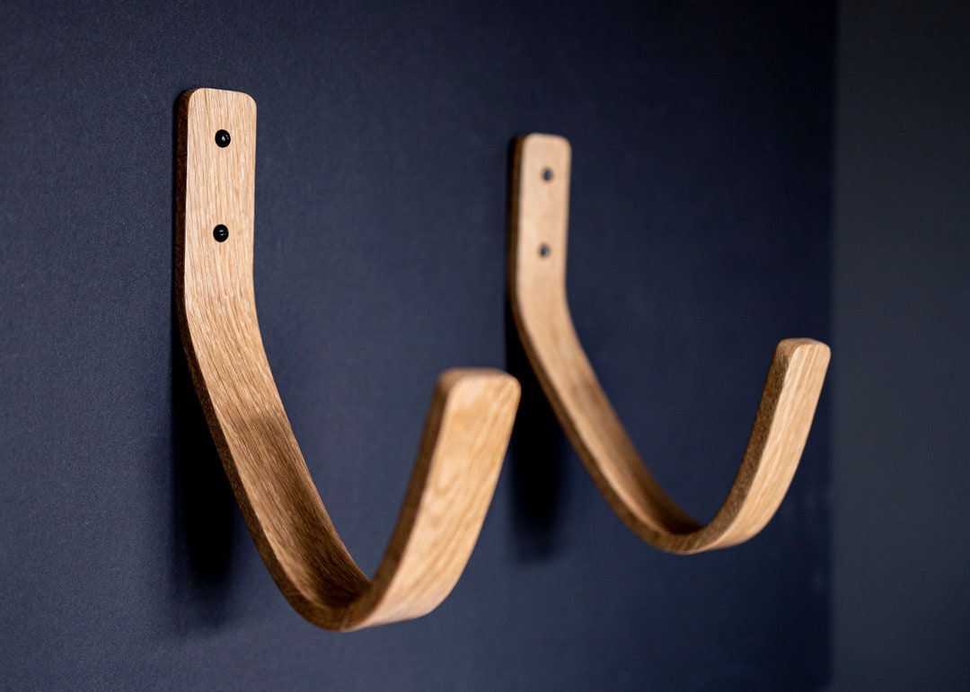 3-10pk Curved Wooden Coat Hooks Wall Hooks DIY Rack Hooks for Bags