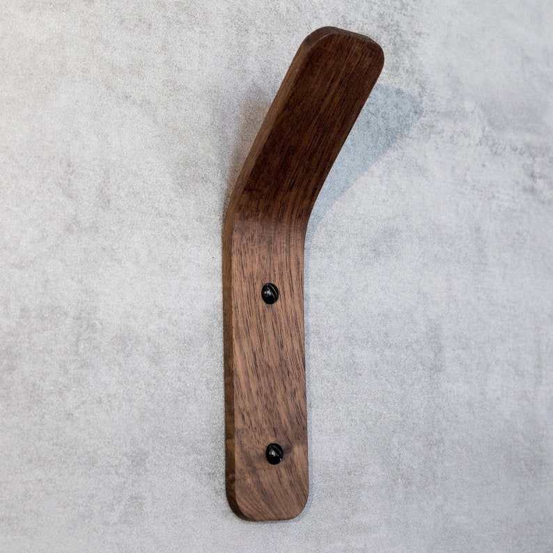 Decorative Heavy Duty Wall Hooks For Towels Coats Scarfs and Clothes Made from Walnut image 2