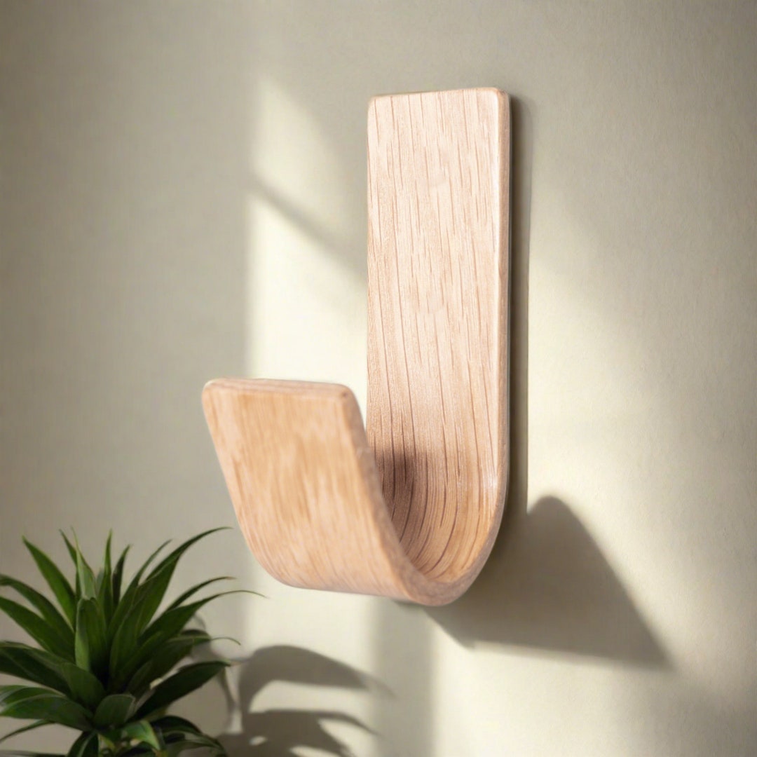 Wood meets color decorative wood adhesive hooks creative vintage wall hooks hotsell