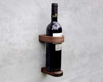 Vino Wine Bottle Wall Rack Walnut