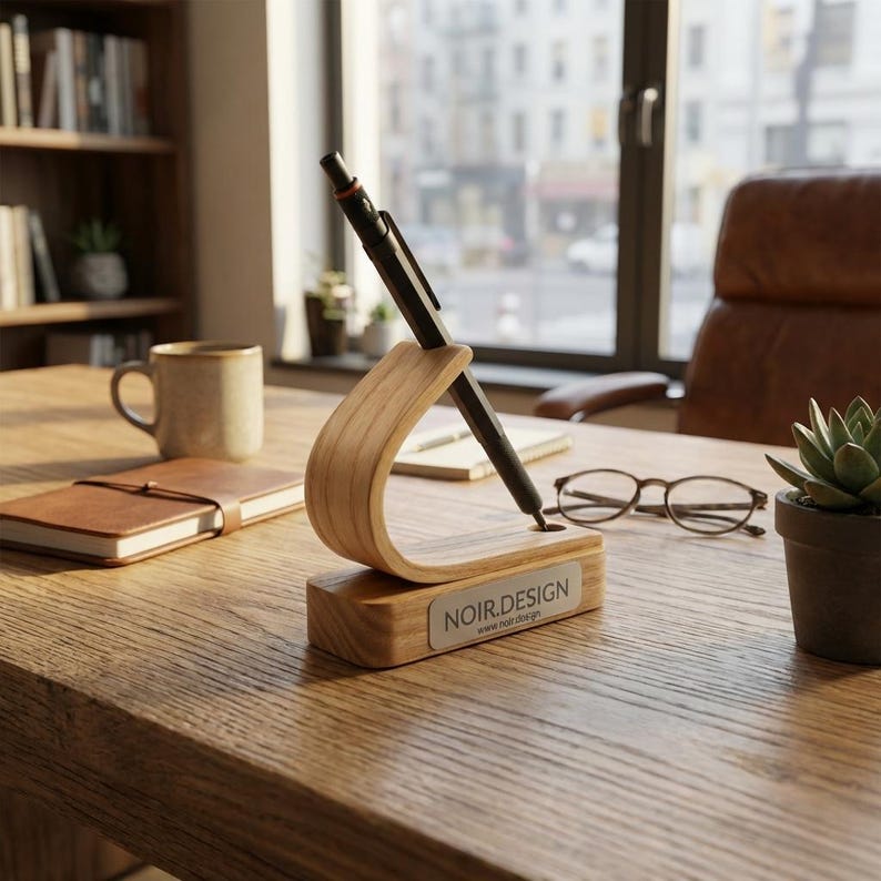 ash pen holder with personalised engraving