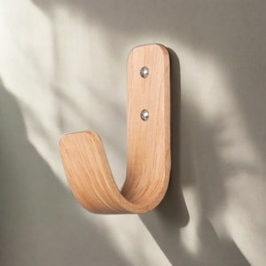 Curved Wooden Wall Coat Hooks image 2