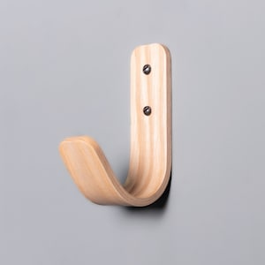 Curved Wooden Wall Coat Hooks image 6