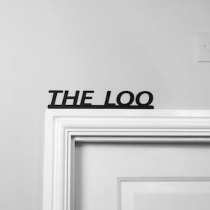 text sign for the word "the loo" used as a house warming gift - perfect for any home apartments studios and more