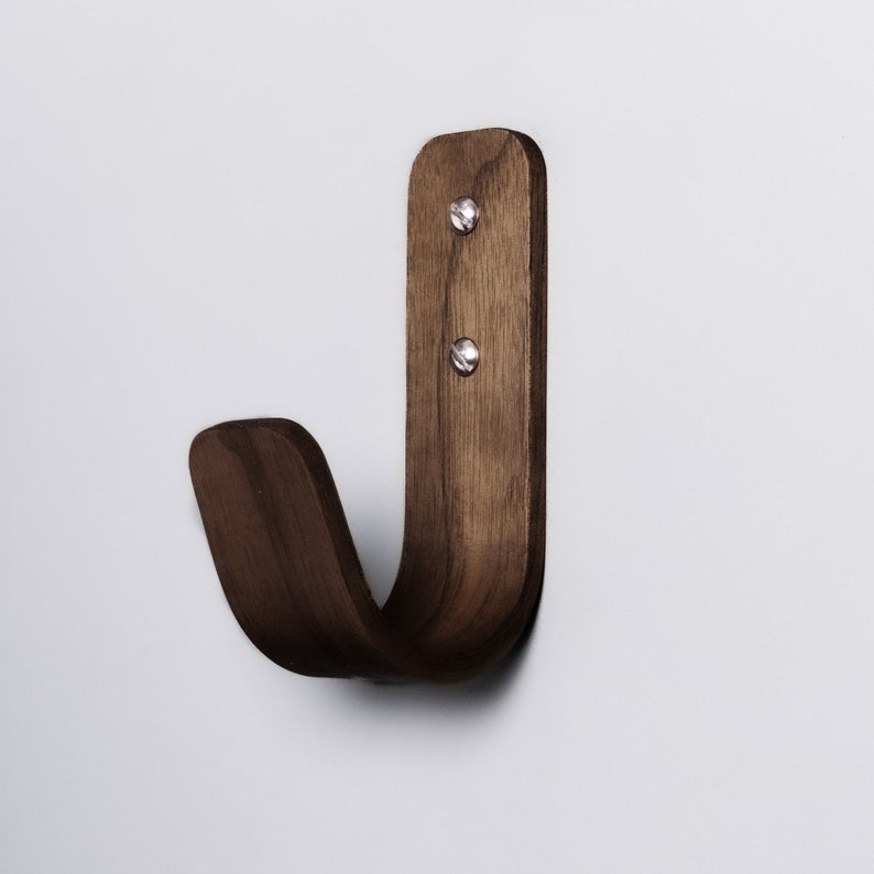 Curved Wooden Wall Coat Hooks image 10