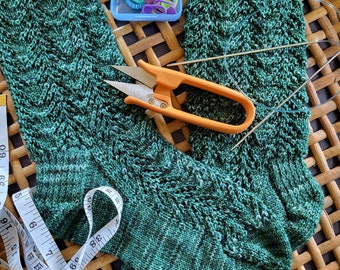 Evergreen Socks, Digital pattern, knitting pattern, sock knitting pattern