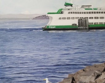 Edmonds Ferry and seagull