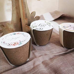 SEGNAPOSTO MATRIMONIO VASETTO con bulbo e cialda di terriccio