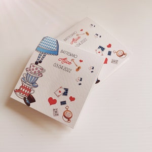 BAPTISM-COMMUNION CONFETTI HOLDER Alice in Wonderland theme