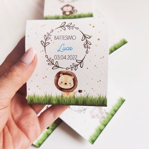 BAPTISM-COMMUNION CONFETTI HOLDER safari theme