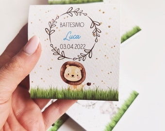 BAPTISM-COMMUNION CONFETTI HOLDER safari theme