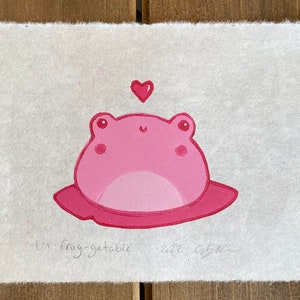 Un-frog-getable - Original Linocut Relief Print