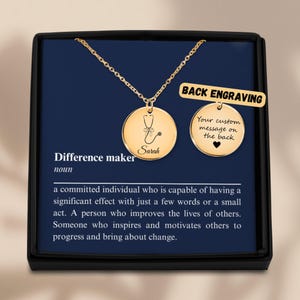 Collar personalizado con estetoscopio Coquette y tarjeta de definición de "Marcador de Diferencias", regalo de graduación, regalo para médico, regalo para preceptor de enfermería, regalo para enfermera registrada