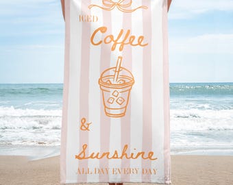 Iskaffe hela dagen varje dag, mammahandduk, strandhandduk