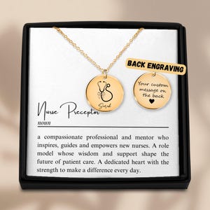 Collar con estetoscopio personalizado con tarjeta de definición de preceptor de enfermería, regalo de graduación, regalo de agradecimiento, regalo de preceptor de enfermería