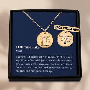 Collar personalizado con estetoscopio Coquette y tarjeta de definición de "Marcador de Diferencias", regalo de graduación, regalo para médico, regalo para preceptor de enfermería, regalo para enfermera registrada