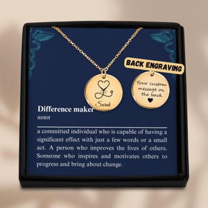 Collar personalizado con estetoscopio de corazón y tarjeta de definición de "Marcador de Diferencias", regalo de graduación, regalo para médico, regalo para enfermero/a preceptor/a, regalo para enfermera/o practicante de enfermería (RN/NP)