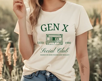 Gen X Social Club T-shirt: Vintage Cassette Graphic Tee