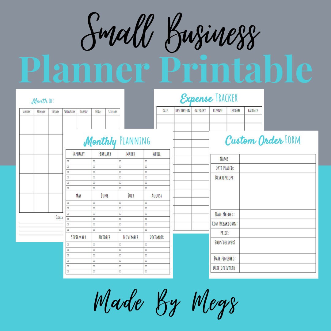 PRINTABLE Small Business Planner Digital Download Planner | Etsy