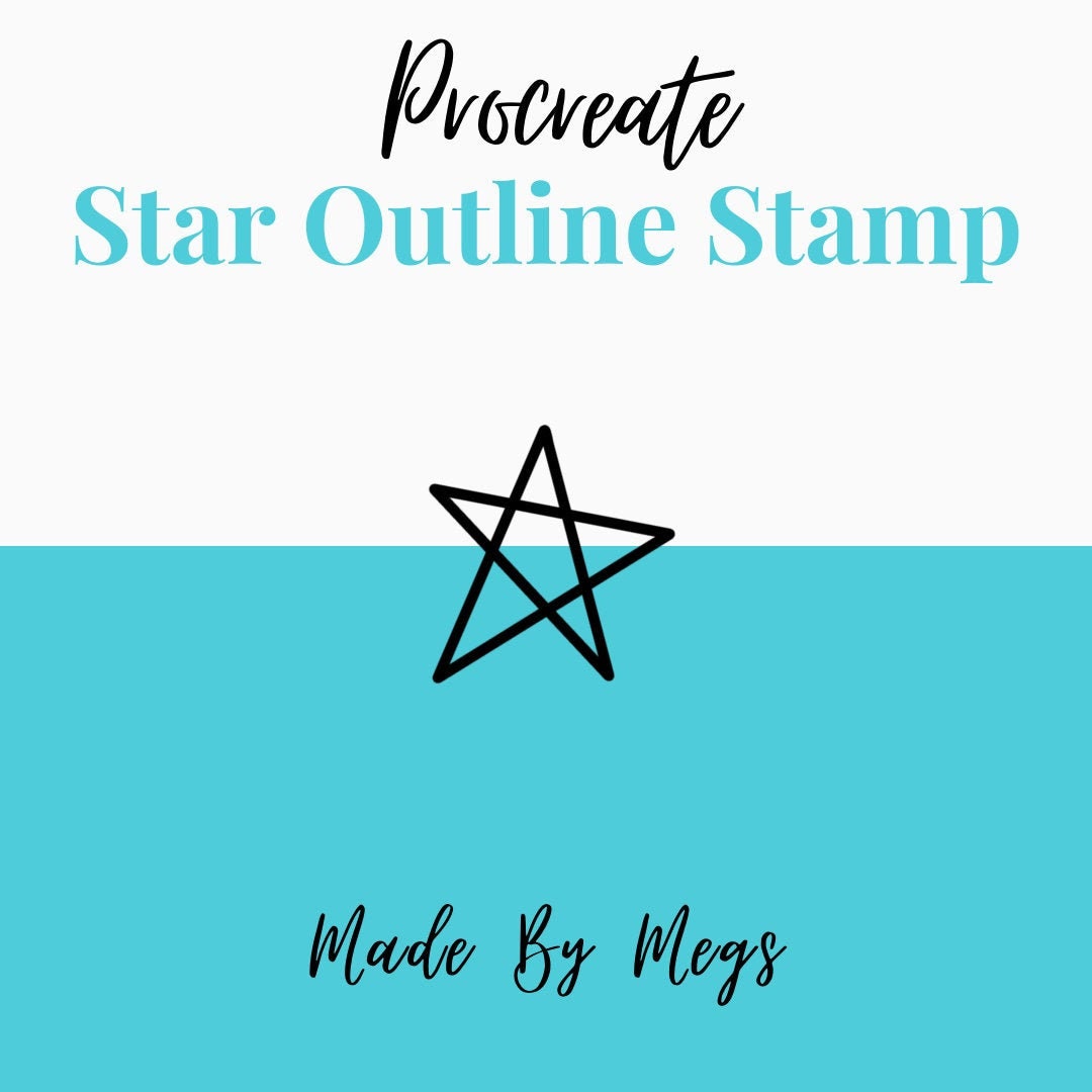 Procreate Star Outline Stamp Procreate Brush | Etsy