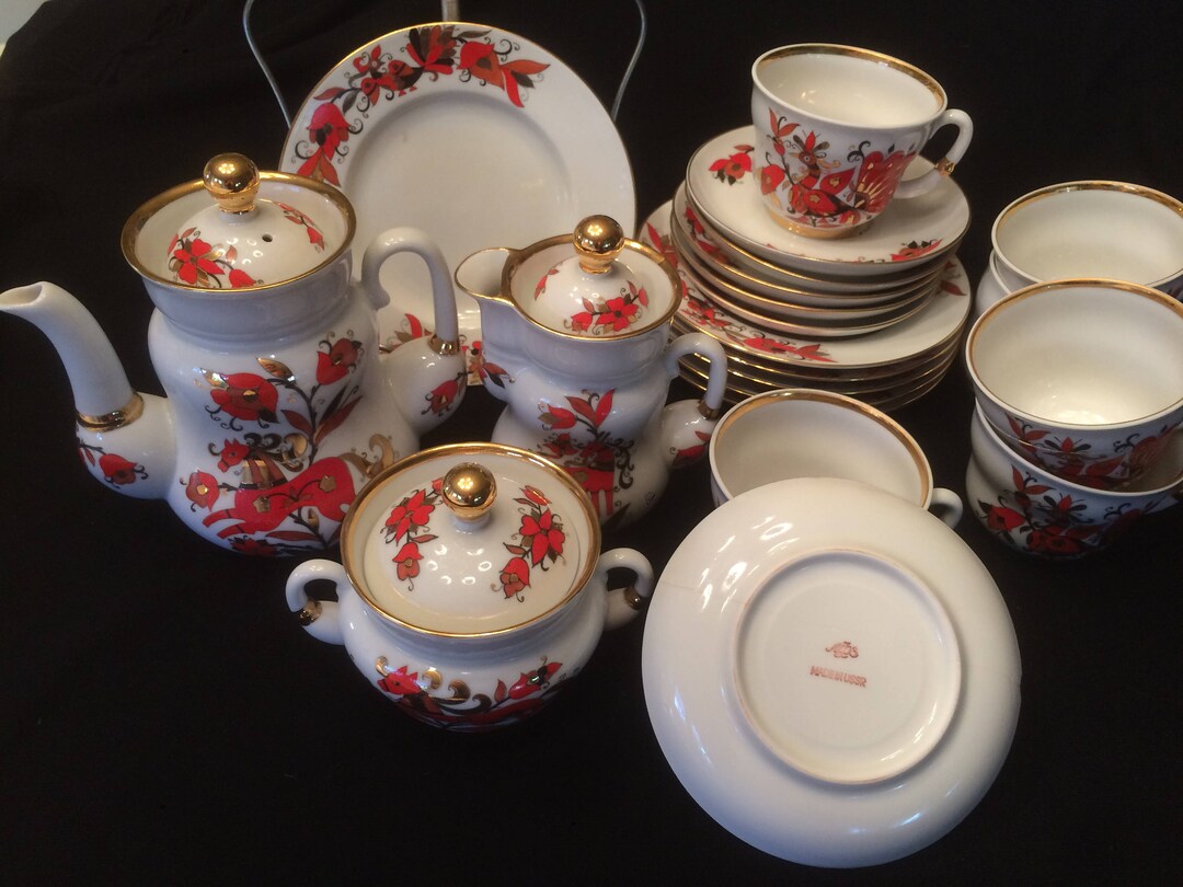 Russian Porcelain Tea Set Etsy