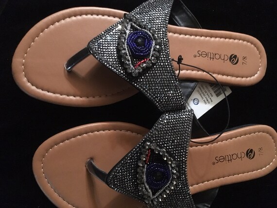 evil eye flip flops