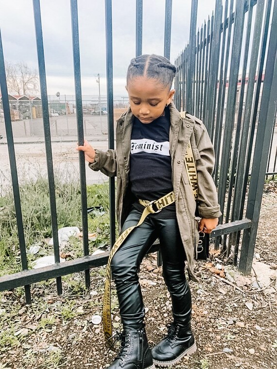 infant faux leather leggings