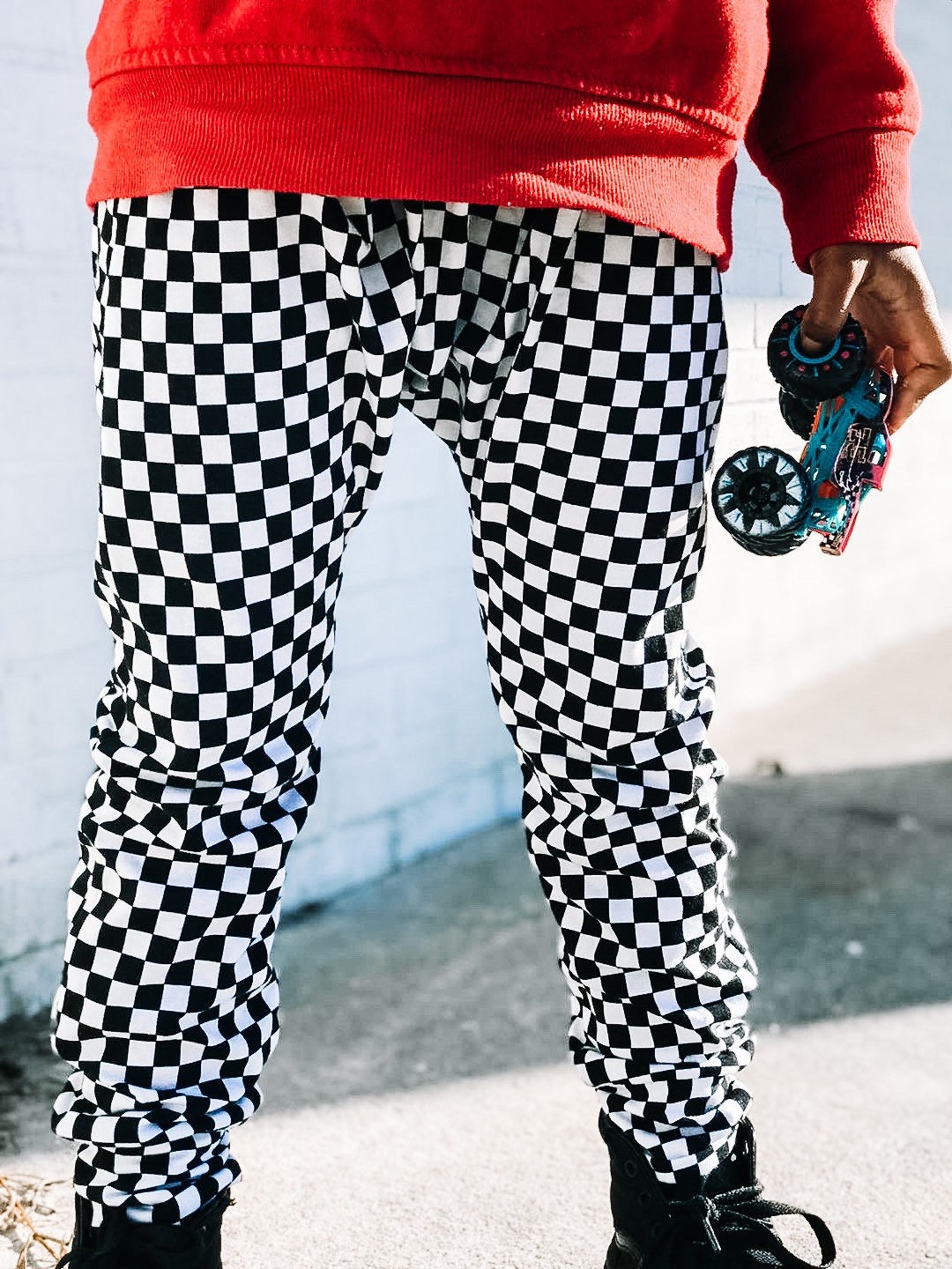 kids checkered pants