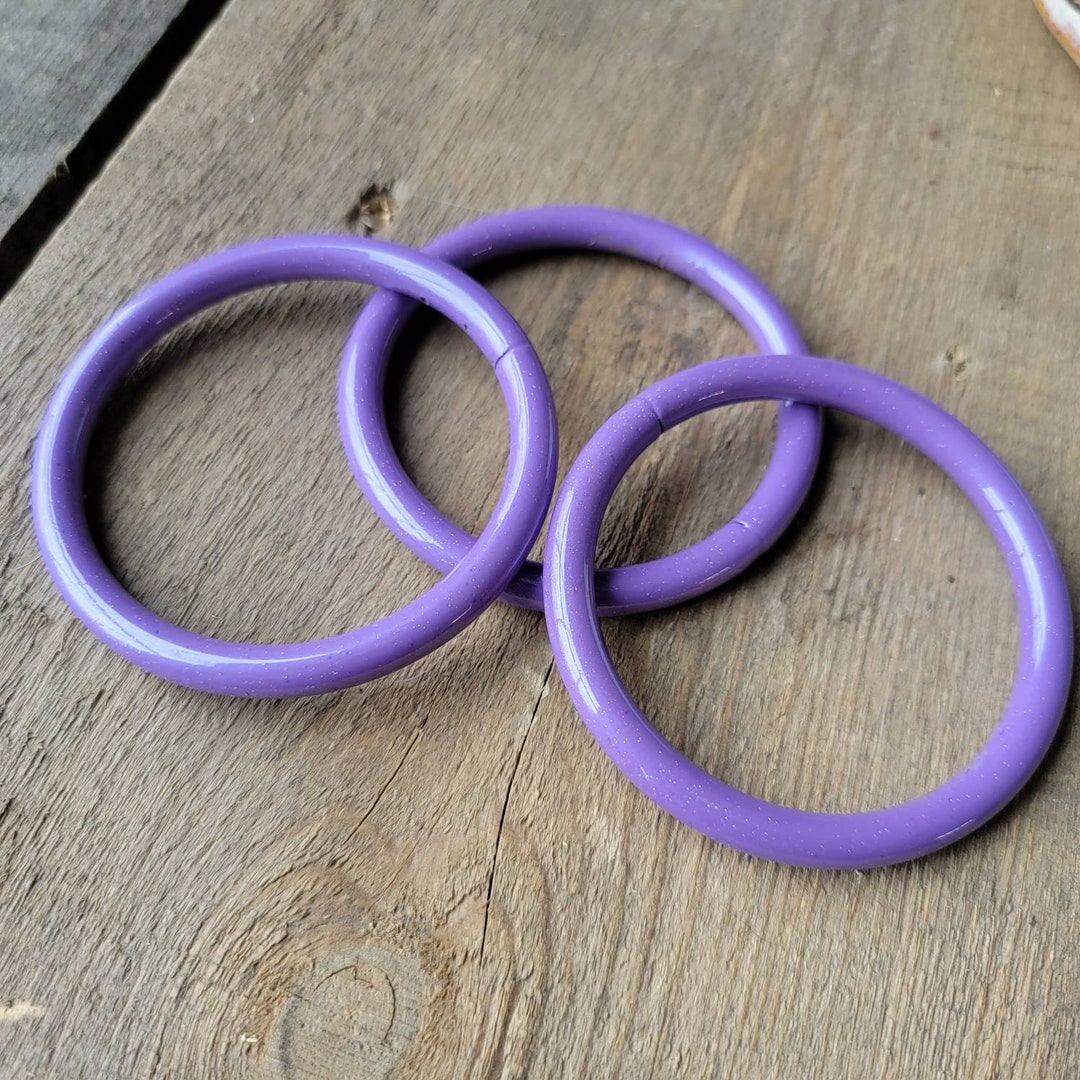Lavender Round Breast Collar Ring Set Etsy