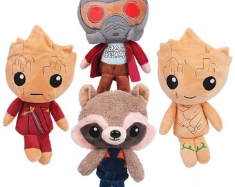 Guardians of The Galaxy Vol 2 Rocket Raccoon Groot Star-Lord Plush Toy Doll