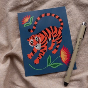 Jahr des Tigers Postkarte