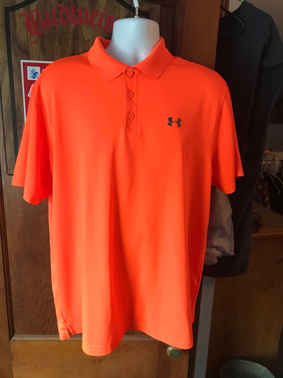 Mens Orange Under Armour Polo | Etsy