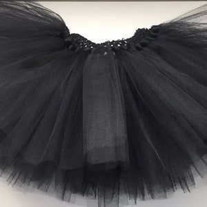 Womens Black Tutu Skirt, adult witch costume, black cat, little black dress