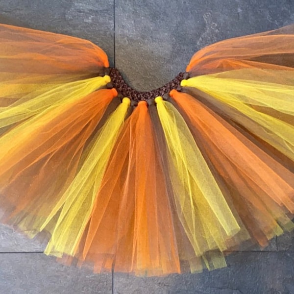 Girls Brown Yellow Orange Lion Woodland Fox Dance Tutu Skirt