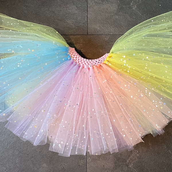 Pastel tutu, sequin tutu, Rainbow Tutu Skirt, unicorn tutu, Mermaid Tutu