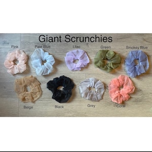 Giant Organza Scrunchies, hair scrunchie, Extra large hair accessories,