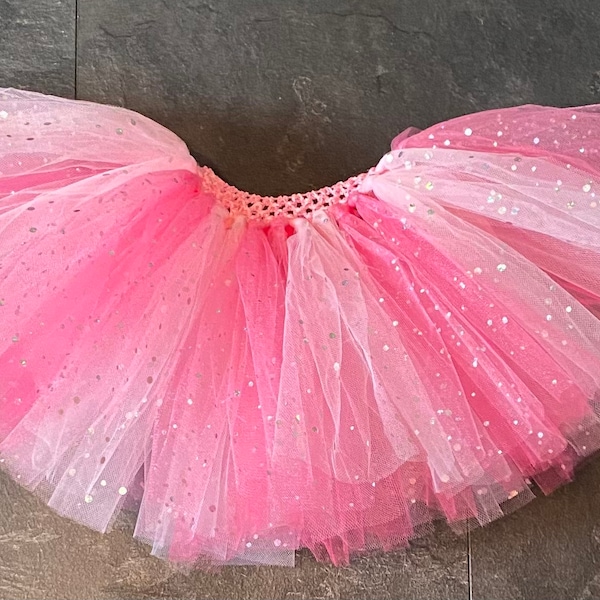 Pink Glitter Tutu, pig tutu, princess tutu, pink sequin tutu, pig tutu, pink skirt, sparkly pink skirt, pepper outfit