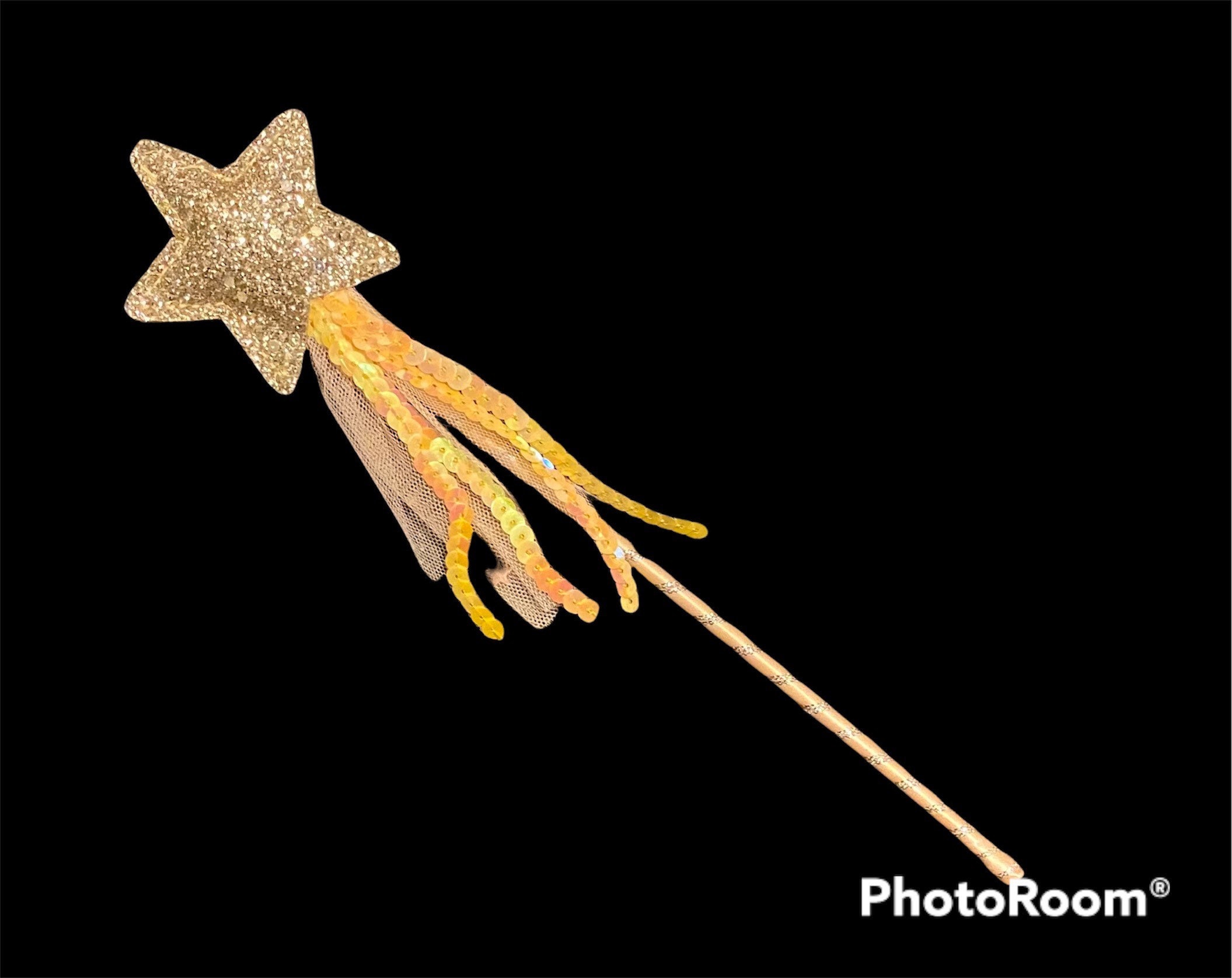 Gold Star Magic Wand, Fairy Accessories, Godmother, Angel, Wand With ...