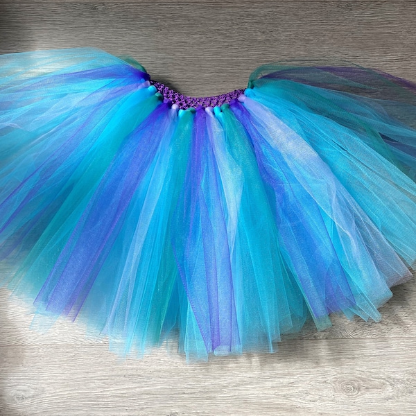 Adults Rainbow fish Costume, peacock costume, women’s Sisu skirt, last dragon tutu, Mermaid Tutu Skirt, Blue Green and Purple Tutu, sisu