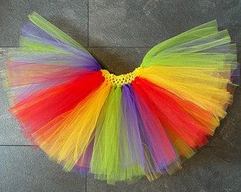 Rainbow Teletubbies Inspired Tutu Skirt