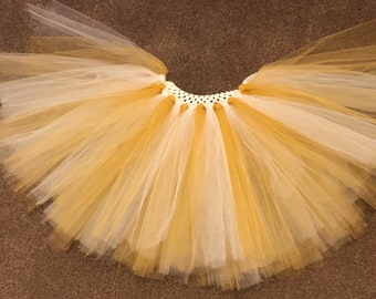 Girls Gold and cream Tutu Skirt