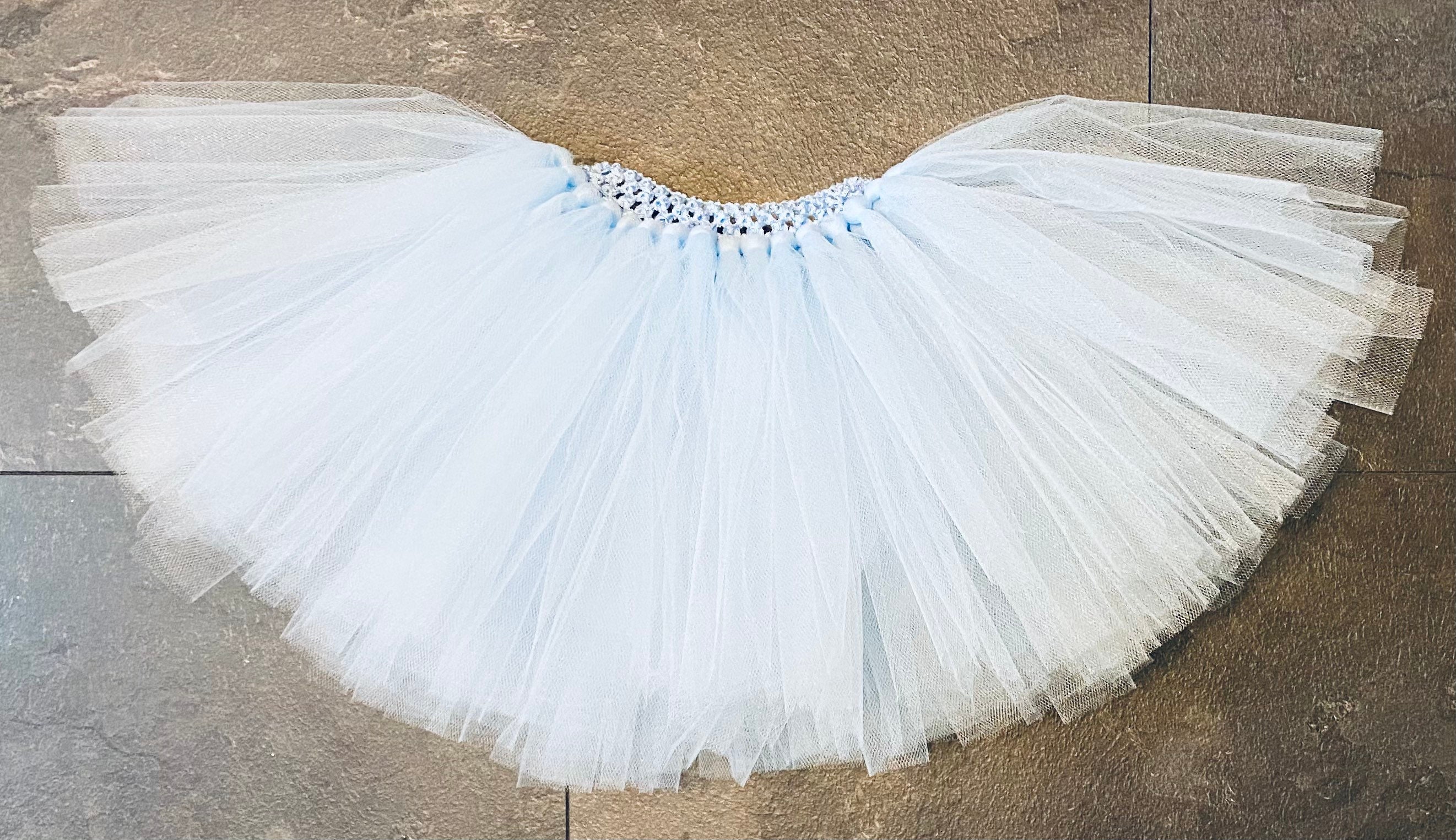 Pastel blue tutu, girls Cinderella skirt, baby blue dress, powder blue
