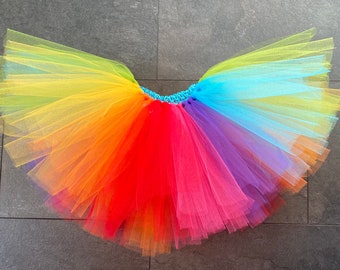 Womens Bright Rainbow Tutu Skirt, Adults rainbow dash, pony tutu, rainbow skirt