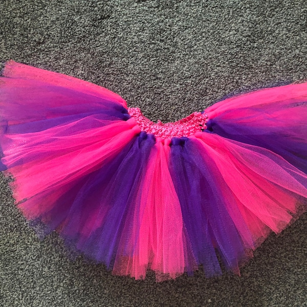 Tutu rose et violet pour femme, tutu de chat du Cheshire pour adultes, jupe tutu inspirée de Mim Mim