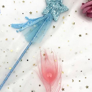 Pink fairy name holder plate fairy decoration fimo magic wand